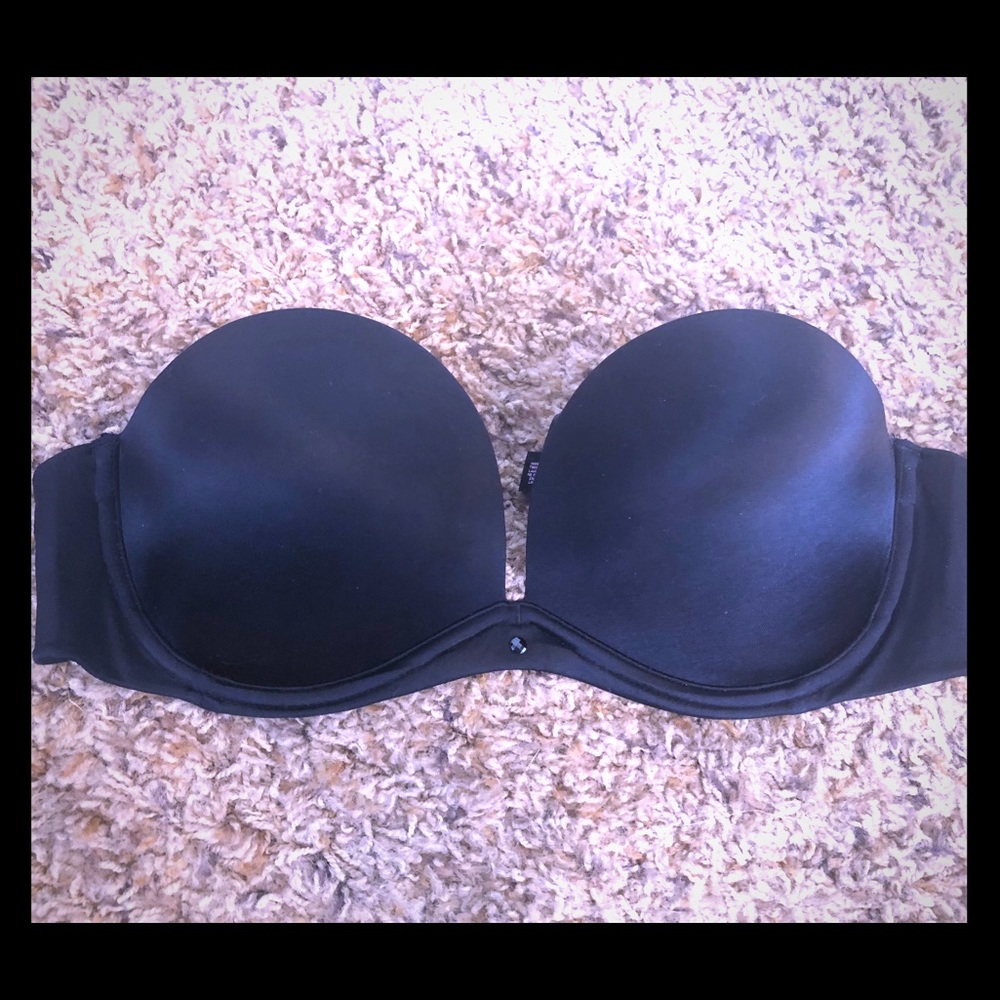 Strapless Push-Up Bra - Black